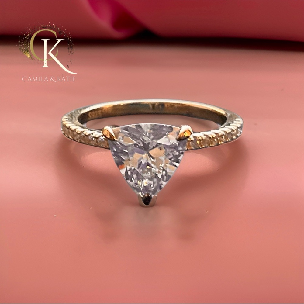 Trillion Lab Diamond Engagement Ring